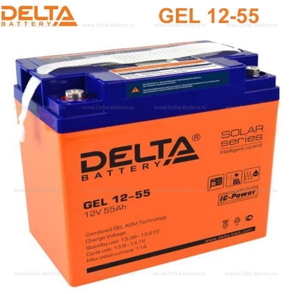 Аккумуляторная батарея Delta GEL 12-55 в Тынде