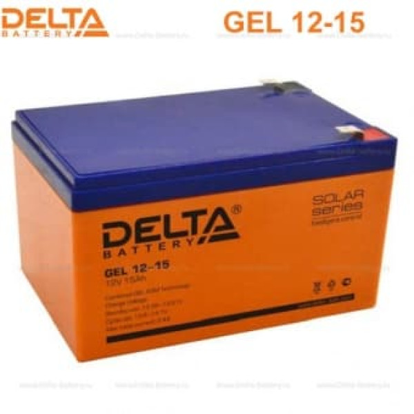 Аккумуляторная батарея Delta GEL 12-15 (12V / 15Ah) в Тынде