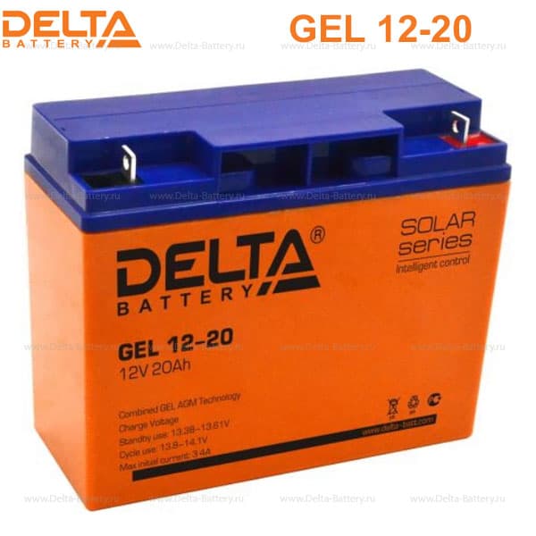 Аккумуляторная батарея Delta GEL 12-20 (12V / 20Ah) в Тынде